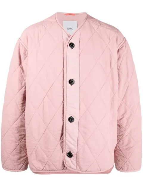 OAMC quilted button-up jacket Pink OAMU421988MNY00255