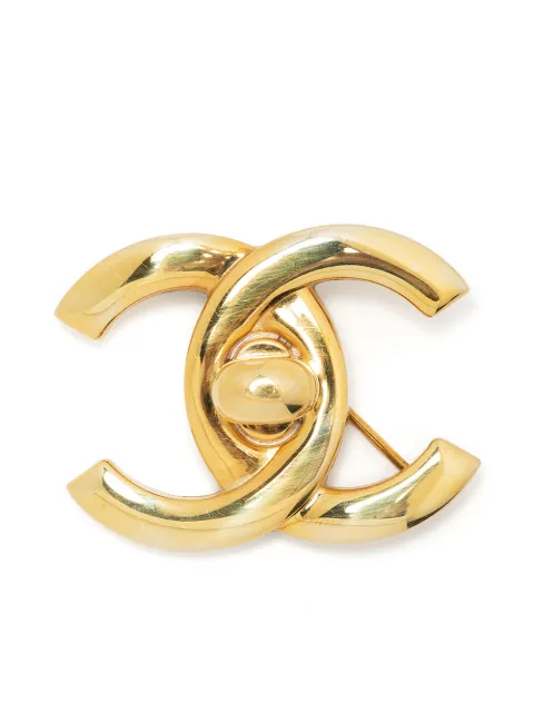 CHANEL Pre-Owned 1997 CC Turn-lock brooch Gold B97P