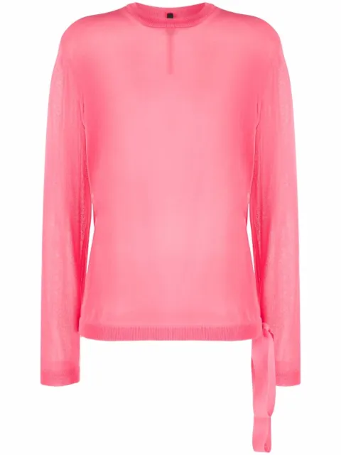 Sara Lanzi crew-neck jumper Pink 02LCP2