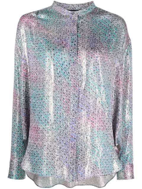 ISABEL MARANT lurex shirt Blue HT125022E029I