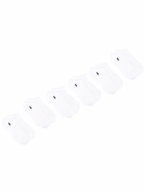 Polo Ralph Lauren embroidered-logo low-profile socks White 455747502003