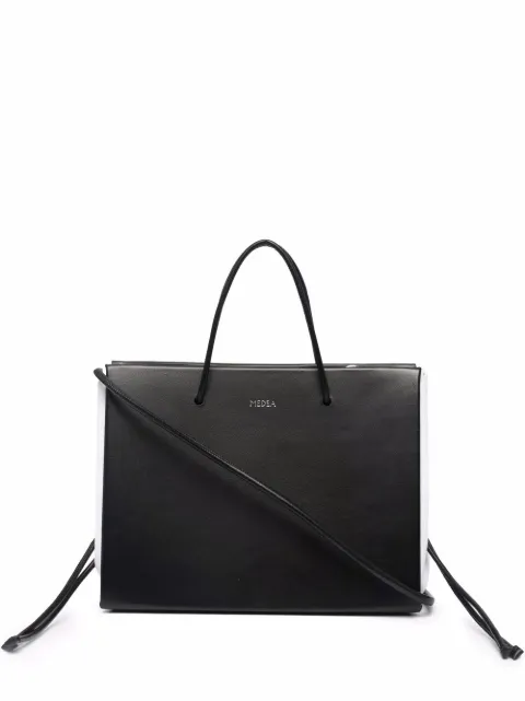 Medea Vitello leather tote bag Black 22SMEBO019