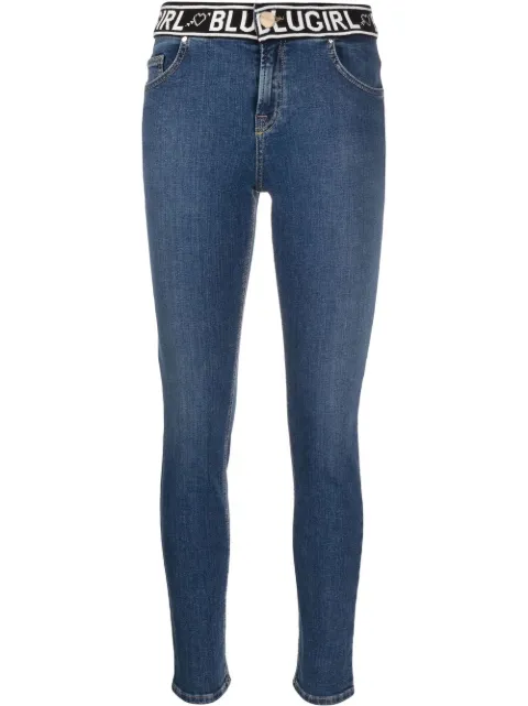 Blugirl logo-waistaband skinny jeans Blue RA2248D4736