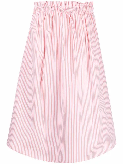 Woolrich striped poplin skirt Blue CFWWSK0038FRUT2952