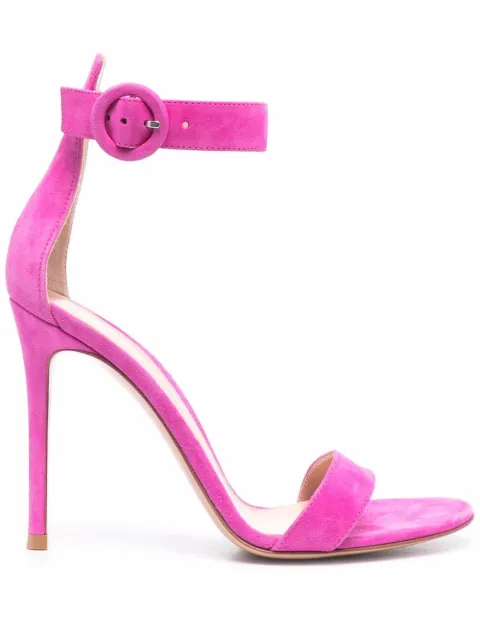 Gianvito Rossi Portofino 105mm suede sandals Pink G6109615RICCAM