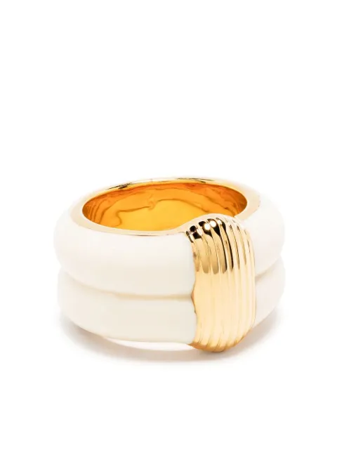 Aurelie Bidermann Katt double-layer ring White KATBA02MGMM