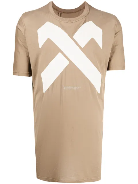 Boris Bidjan Saberi logo-print T-shirt Brown TS5F1101