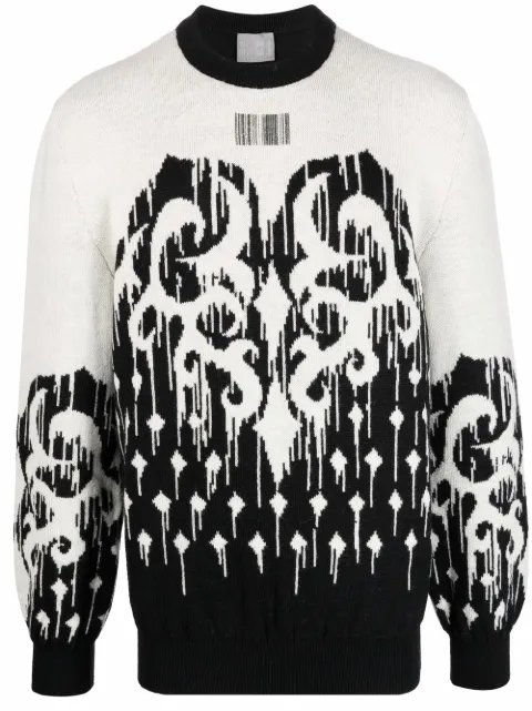 VTMNTS drip-print jumper Black VL12KN100B5700