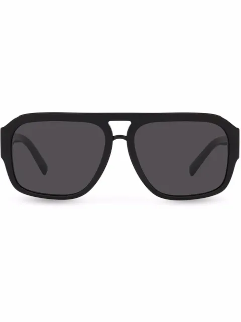 Dolce & Gabbana Eyewear DG Crossed pilot-frame sunglasses Black VG440AVP187