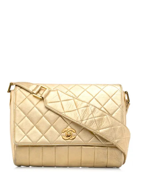 CHANEL Pre-Owned 1989-1991 quilted shoulder bag Gold CSGS6429