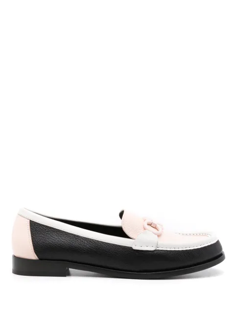 Ferragamo Gancini leather moccasin loafers Black 750827
