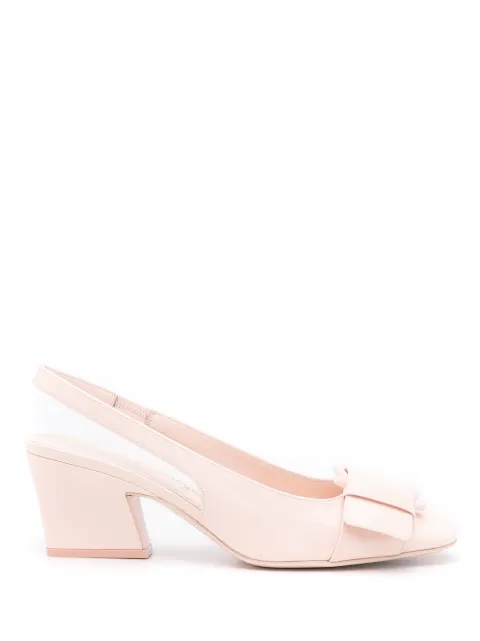 Ferragamo bow-detail leather pumps Neutrals 751000