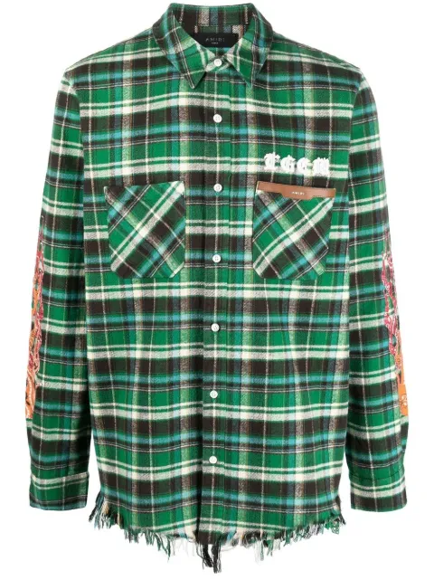 AMIRI x The Great City Workshop checked shirt Green PS22MSL023
