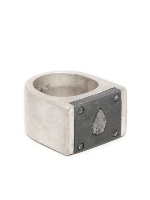 Parts of Four Plate diamond-fragment ring Silver 20148