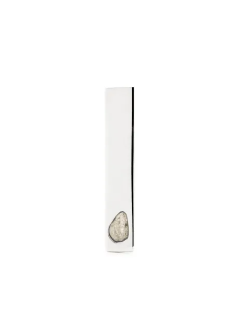 Parts of Four diamond-detail plate earring Silver 10357PADIA