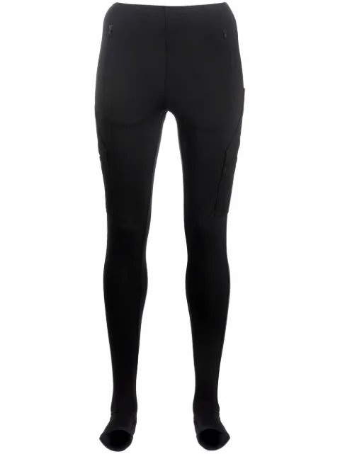 WARDROBE.NYC multi-pocket slip-on leggings Black W2045R08