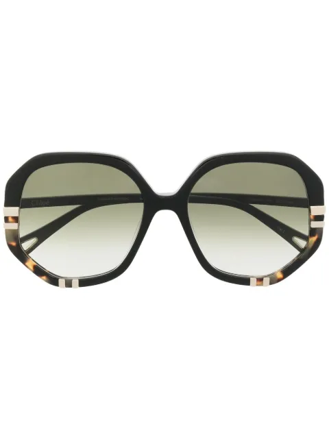 Chloé Eyewear oversized round-frame sunglasses Black CH0105S