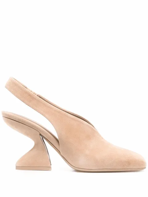 Ferragamo F-Heel slingback pumps Neutrals 751101