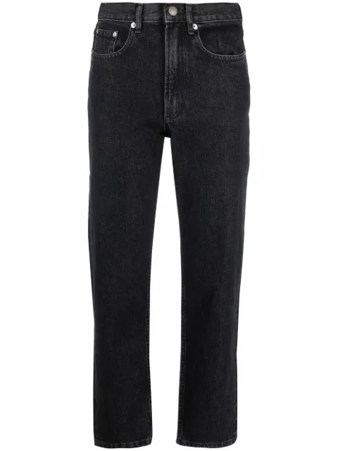 A.P.C. mid-rise straight-leg denim jeans Black COETAF09122