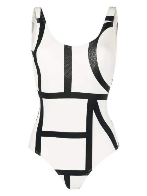 TOTEME Monogram swimsuit White 223842795