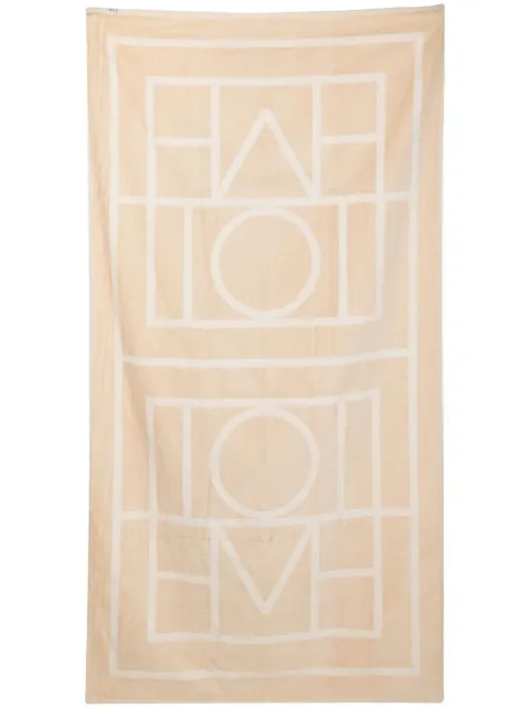TOTEME Monogram jacquard beach towel Neutrals 213895810934