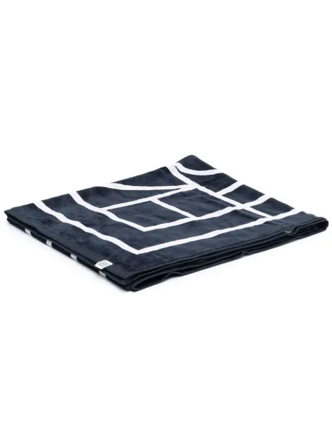 TOTEME logo-jacquard beach towel White 213895810947