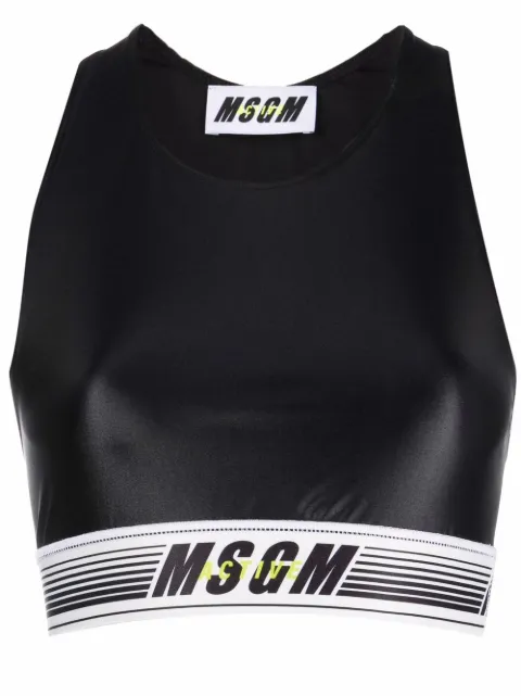 MSGM logo-underband sports bra Black 3245MDT05227181