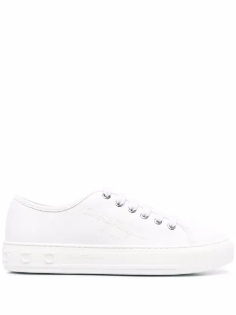 Ferragamo embossed-logo low-top sneakers White 751473