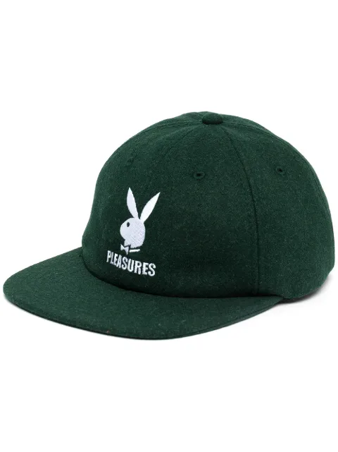 Pleasures embroidered-logo detail baseball cap Green P21PB016