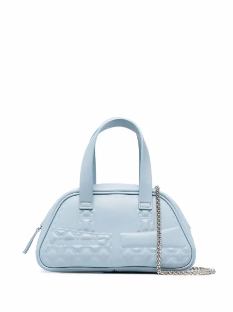 forBitches quilted faux leather tote Blue 22SFBBO003