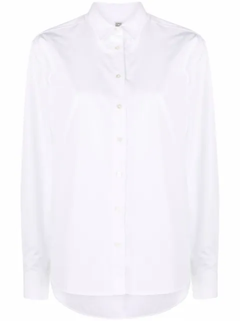 TOTEME Signature cotton shirt White 223708710100