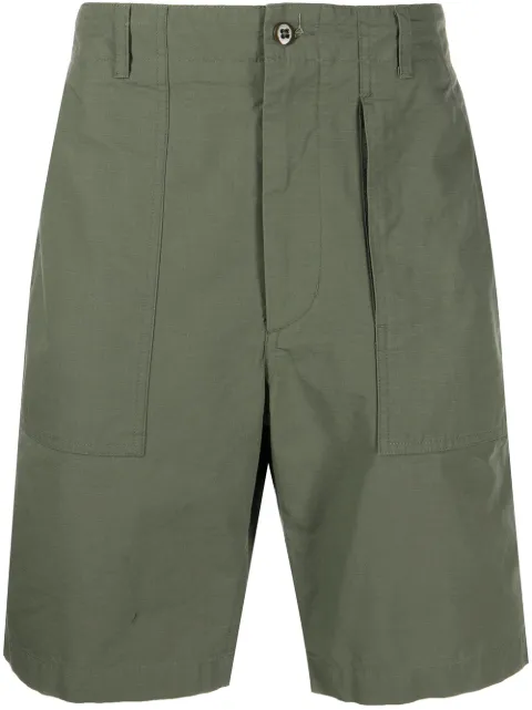 Engineered Garments high-waisted straight-leg shorts Green 22S1E003