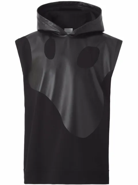 Burberry leather Monster logo hoodie Black 8051858
