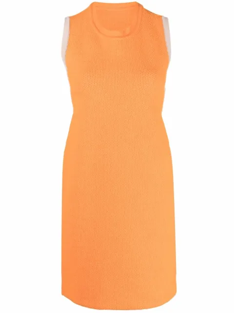 Jacquemus Sorbetto knitted mini dress Orange 221KN0542072
