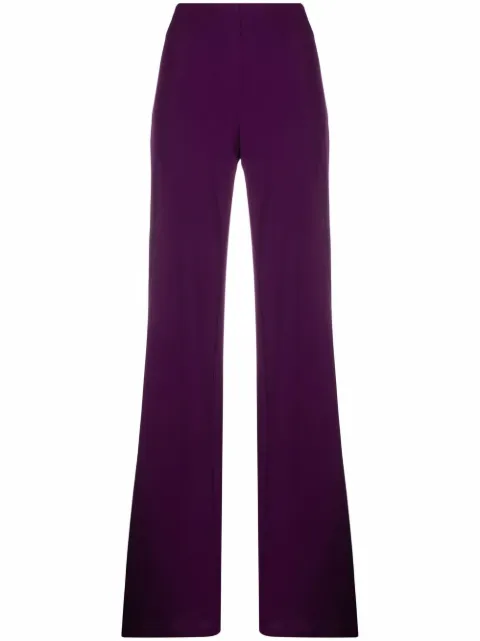 Alberta Ferretti flared stretch trousers Purple A03210124