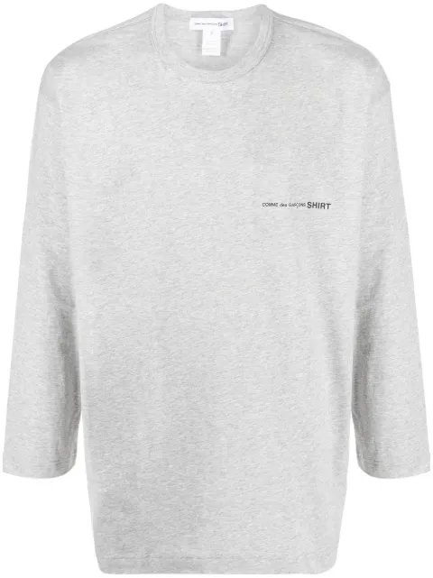 Comme Des Garçons Shirt logo-print long-sleeve T-shirt Grey FIT016051C3