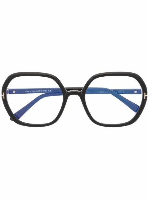 TOM FORD Eyewear oversized round glasses Black FT5814B