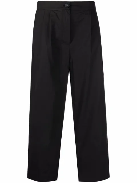 Woolrich straight-leg cropped trousers Black CFWWTR0119FRUT3027