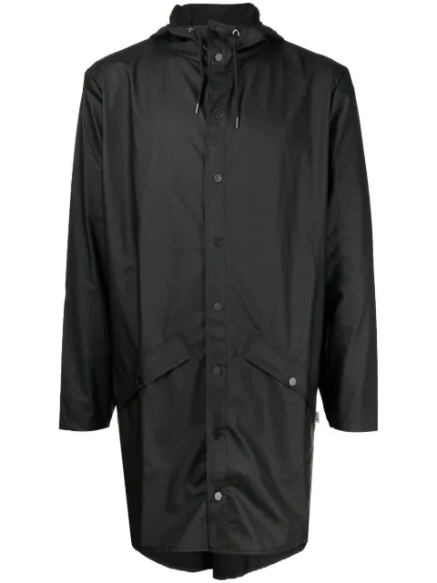 Rains zip-up hooded jacket Black 1202001