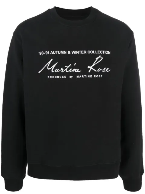 Martine Rose slogan-print sweatshirt Black CMRSS27601FL