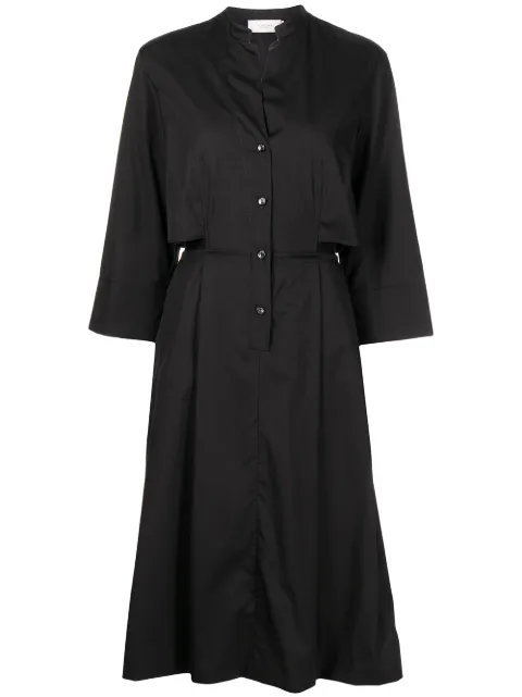 Agnona three-quarter midi shirt dress Black TR0305YU2023