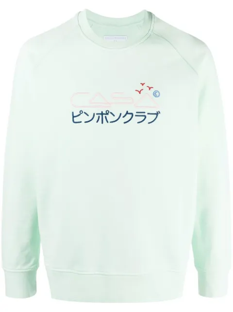 Casablanca embroidered-logo sweatshirt Green MS22JTP011