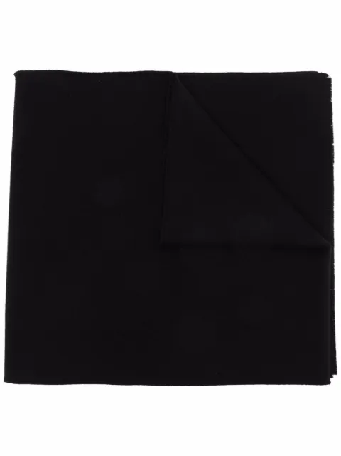 Givenchy Greca-embroidered wool-cashmere scarf Black BP002RP0D3