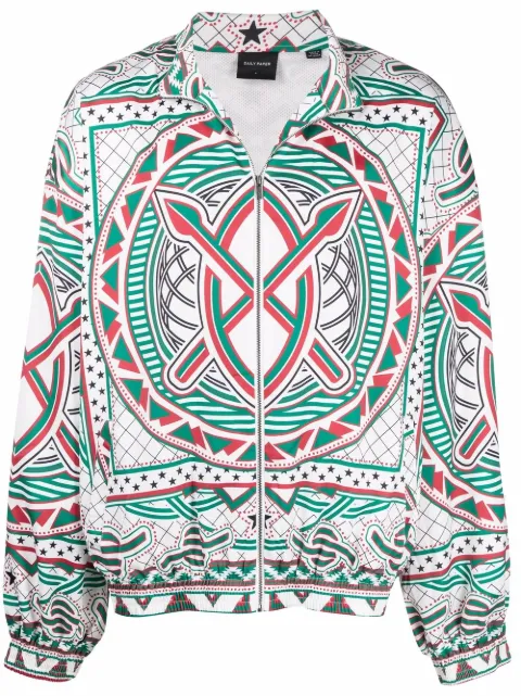 Daily Paper abstract-pattern bomber jacket Green 2211156