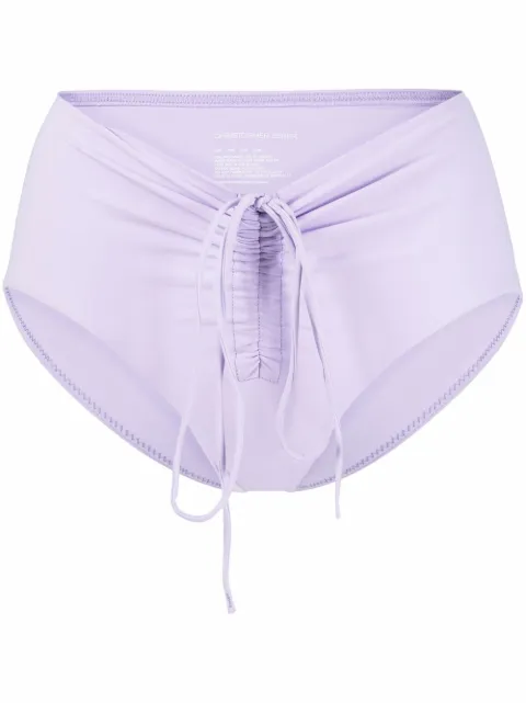 Christopher Esber drawstring-detail bikini bottoms Purple RE22SWIM11