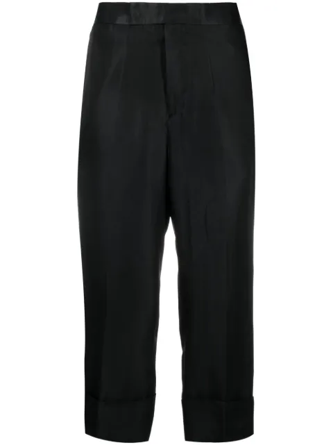 SAPIO No 9 cropped trousers Black N9TWILLSETA