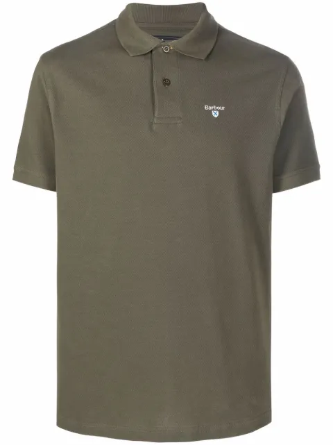 Barbour embroidered-logo polo shirt Green MML0358OL71