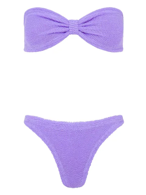 Hunza G Jean bandeau bikini Purple JEANBIKINI