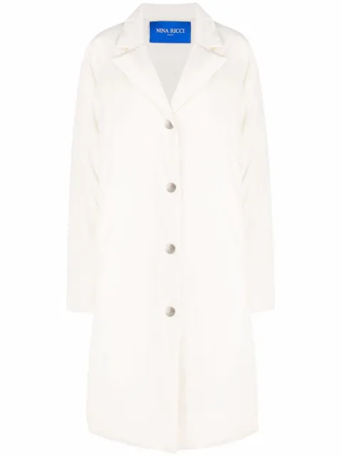 Nina Ricci taffeta padded cocoon coat White 22ACMA001PL0416