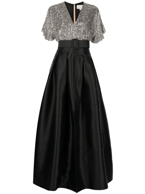 Sachin & Babi Simone sequin-embellished gown Silver S221G22021